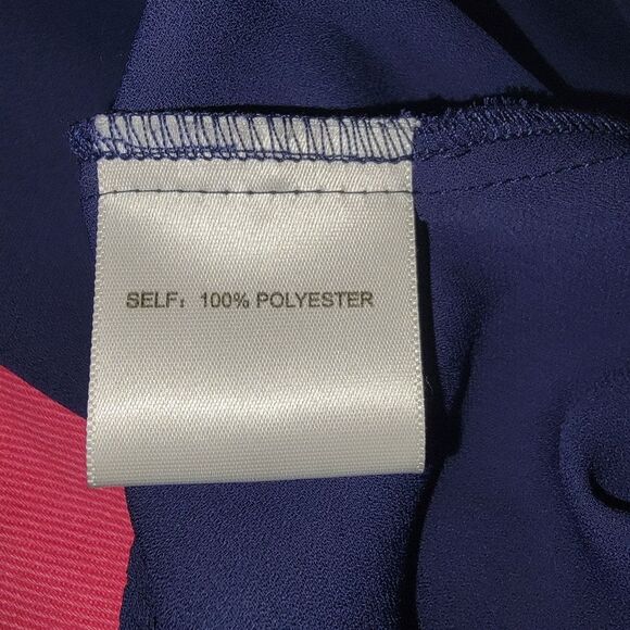 Rose & Olive Nwt Navy Blue Cold Shoulder Chiffon Top Blouse Size 1x - Picture 7 of 7